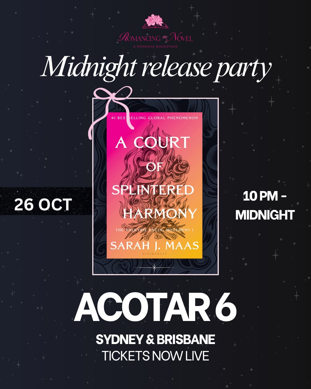BRISBANE EVENT: A Court of Splintered Harmony MIDNIGHT Release Party!