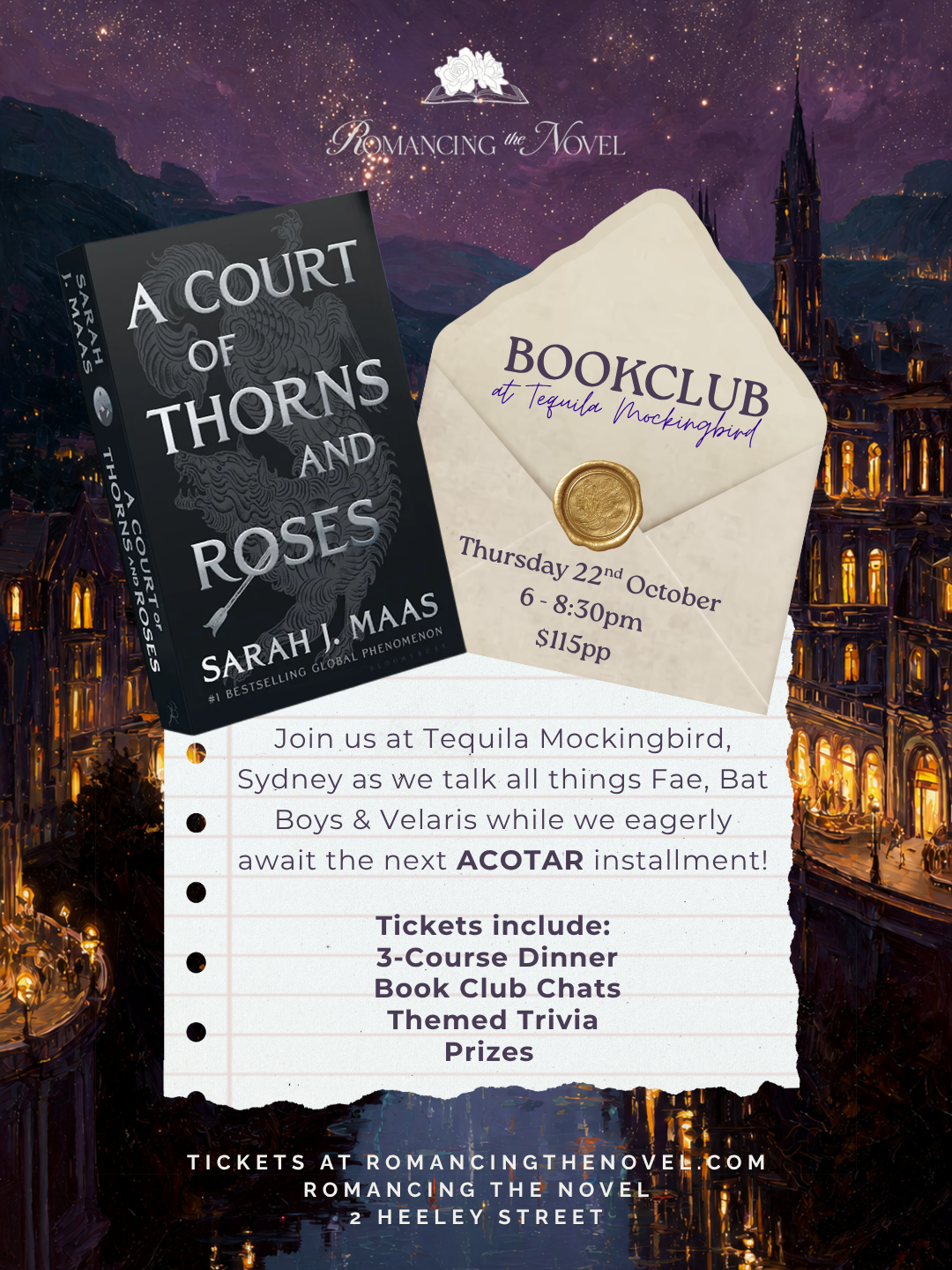 SYDNEY EVENT: ACOTAR Dinner Bookclub