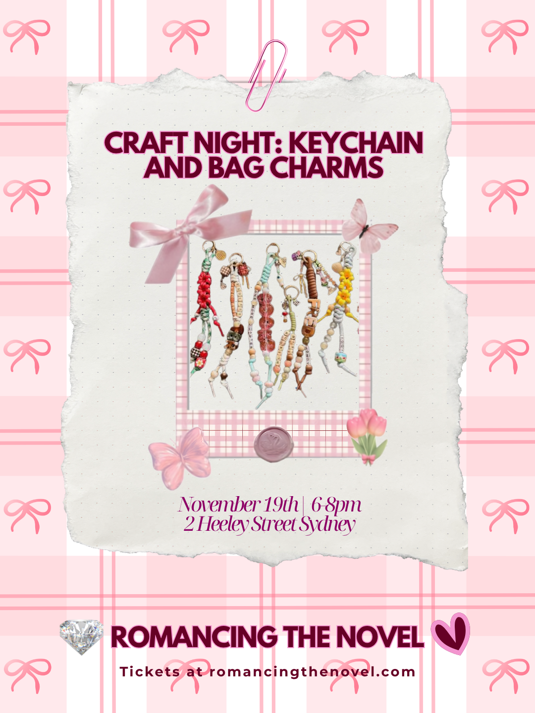 SYDNEY EVENT: Craft Night- Keychain and Bag Charms
