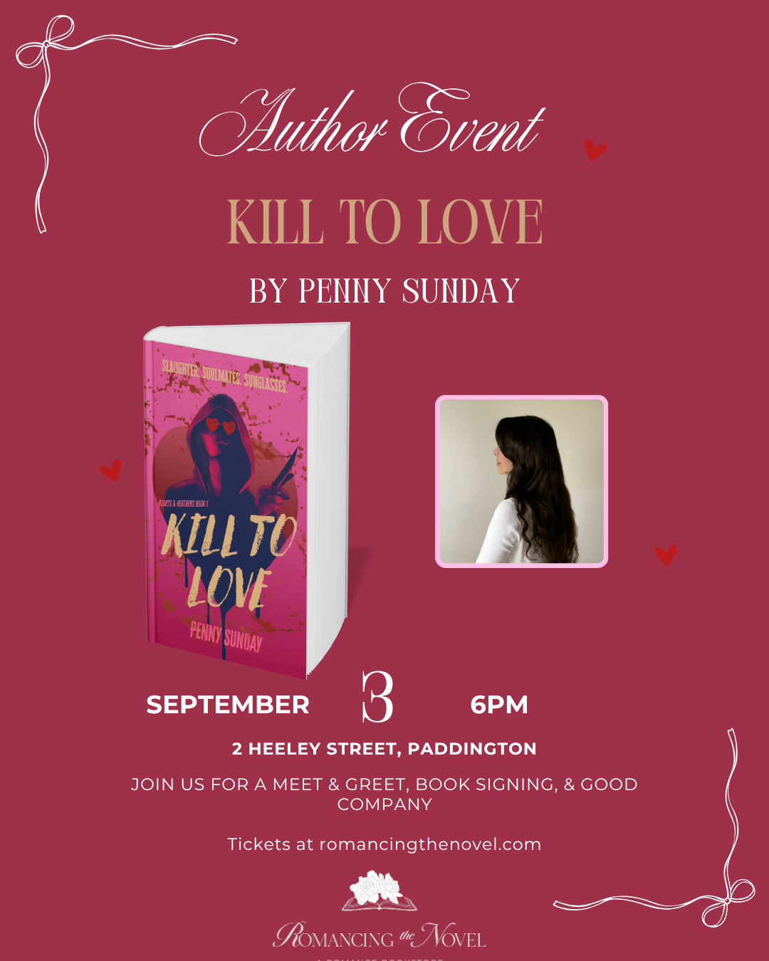 Sydney Author Event: Kill to Love by Penny Sunday